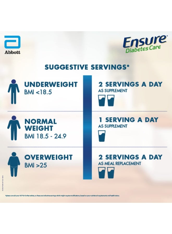 انشور رعاية مرضى السكري - تغذية للمساعدة في التحكم بمستويات السكر في الدم - 200 غرام (بنكهة الفانيليا) - Image 5